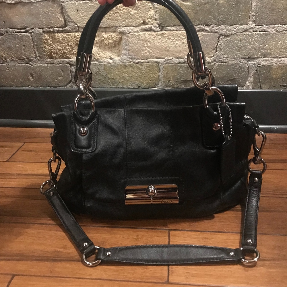 Coach Kristin Leather Satchel - Black 16800